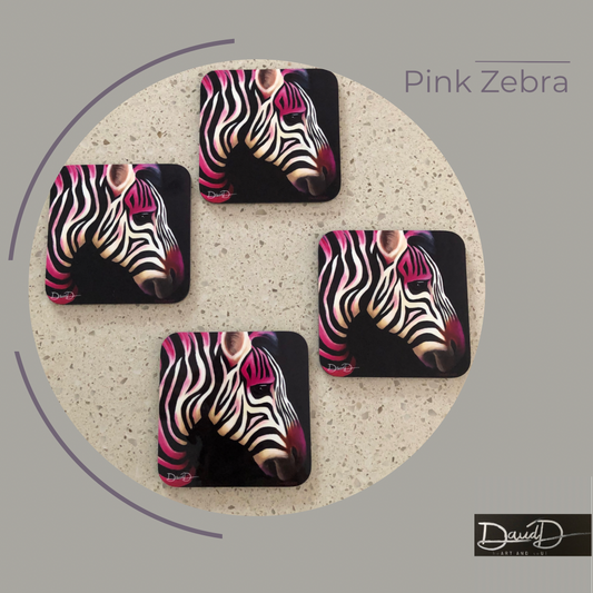 Pink Zebra (set of 4)